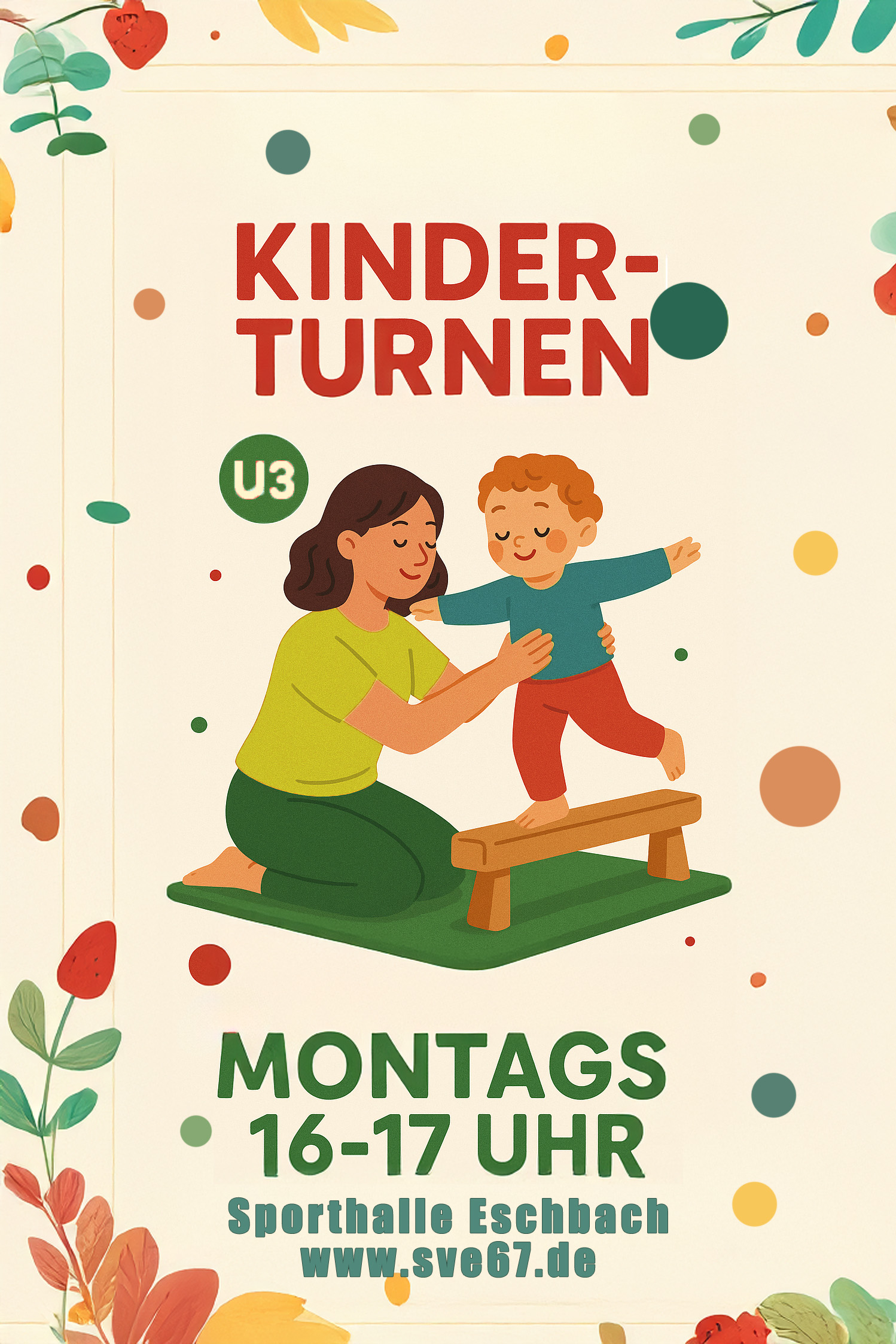 Bewegungsspaß für die Kleinsten – Eltern-Kind-Turnen in Eschbach! (U3)