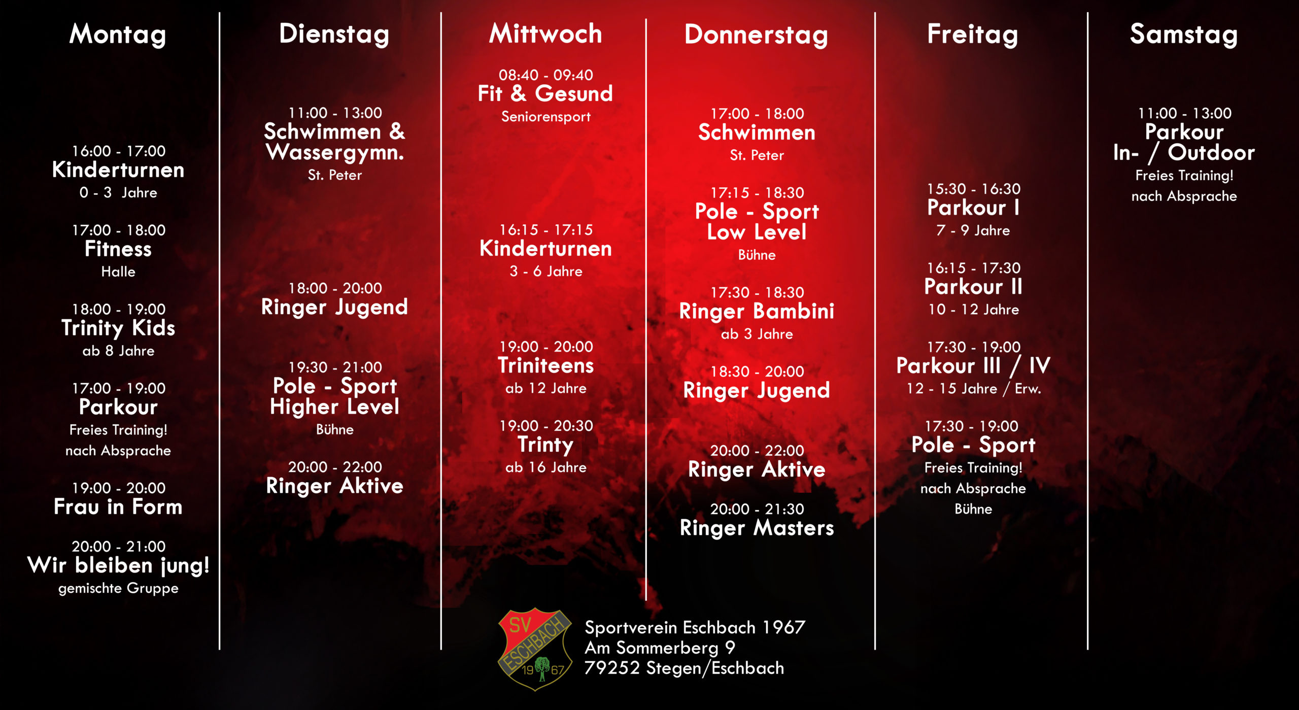aktueller Wochenplan SVE67